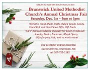Annual Christmas Fair at Brunswick United Methodist Church