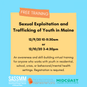 Sexual Exploitation and Trafficking of Youth in Maine