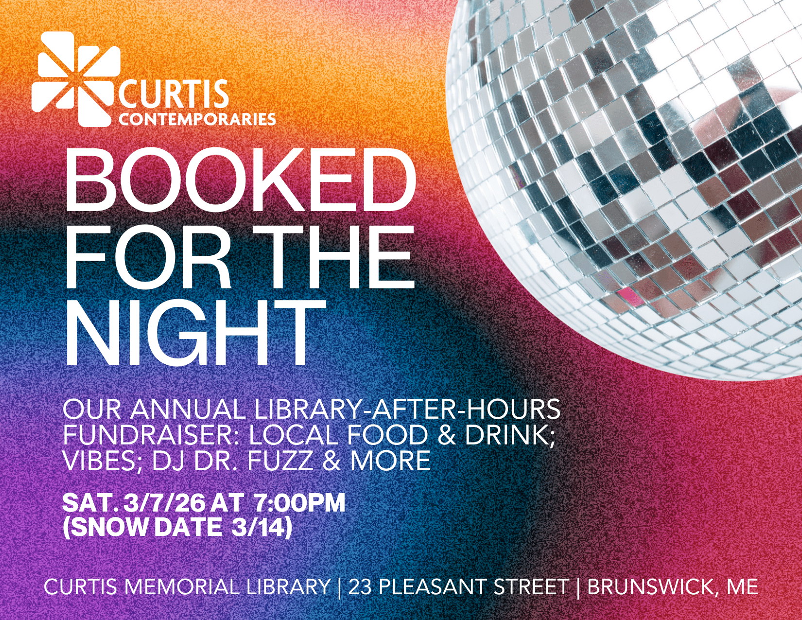 Booked 2026 save the date postcard